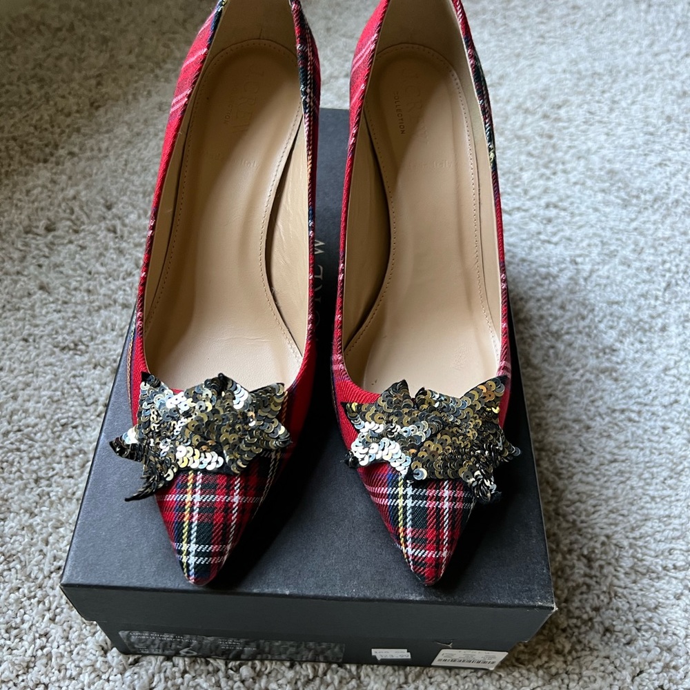 J.Crew Collection Tartan Plaid Heels